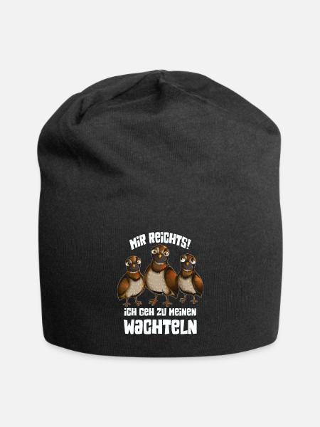 Wachtelhenne Wachtel Mama Vogelbesitzer Stall - Jersey-Beanie - Schwarz