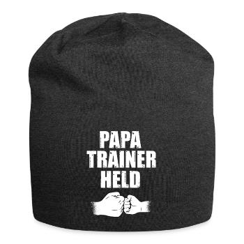 Fußballtrainer Spruch Bester Trainer Fußballcoach - Jersey-Beanie - Anthrazit - Vorne