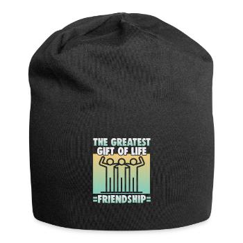 Friendship gift for good friend - Jersey Beanie - black - Front