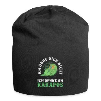 Kakapo denke an flugunfähiger Kakapo - Jersey-Beanie - Schwarz - Vorne
