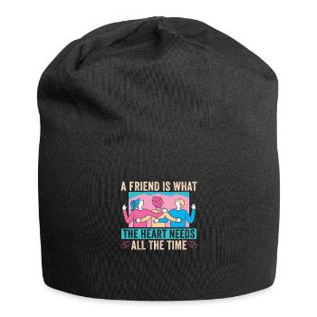 Friendship Gift Friend - Jersey Beanie - black - Front
