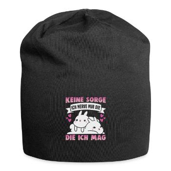 Freundschafts Geschenk für guten Freund - Jersey-Beanie - Schwarz - Vorne