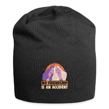 Friendship gift for good friend - Jersey Beanie - black - Front