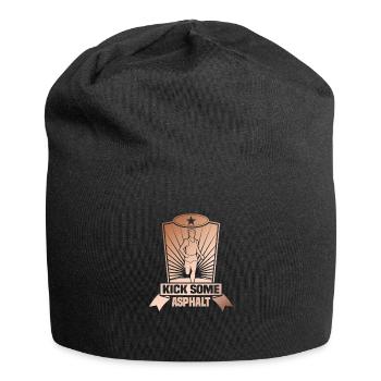 Running Marathon Runner Running - Jersey Beanie - black - Front