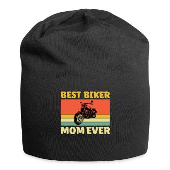 Beste Biker Mutter Aller Zeiten - Retro-Motorrad - Jersey-Beanie - Schwarz - Vorne