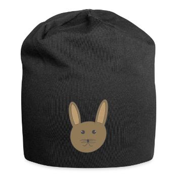Lapin brun - Bonnet en jersey - noir - Devant
