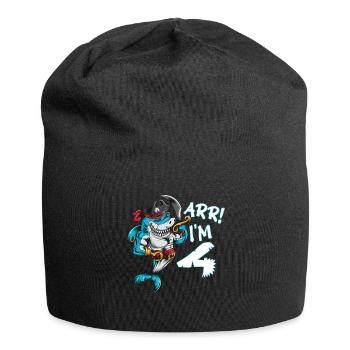 Geburtstag vierjährige Hai Piratenkostüm ARR I'm 4 - Jersey-Beanie - Schwarz - Vorne