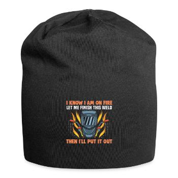 Welder slogan design for metal workers - Jersey Beanie - black - Front