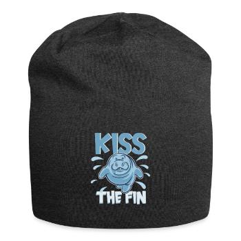 Kiss the fin Manatee mollige Seekuh - Jersey-Beanie - Anthrazit - Vorne