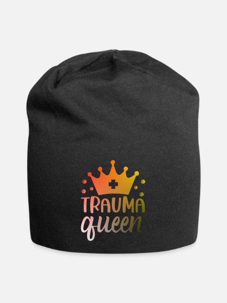 Trauma Queen Krankenschwester - Jersey-Beanie - Schwarz