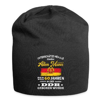Anniversaire 60 ans RDA Né Vieil homme - Bonnet en jersey - noir - Devant