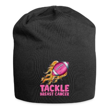 Burstkrebs Tumor Football Bewusstseinsbildung - Jersey-Beanie - Schwarz - Vorne