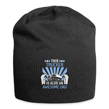 Trucker Vatertag Fernfahrer LKW Fahrer - Jersey-Beanie - Schwarz - Vorne