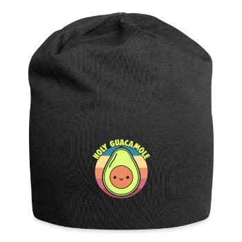 Avocado Design für Vegetarier und Veganer - Jersey-Beanie - Schwarz - Vorne