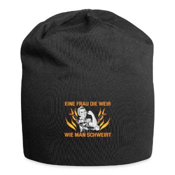 Welder Spruch Design for MetalWorkers - Jersey Beanie - black - Front