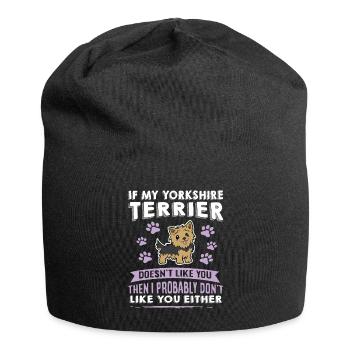 Dogs Saying Yorkshire Terrier Design - Jersey Beanie - black - Front