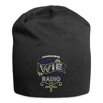 alkoholische getränke abends blau lustige sprüche - Jersey-Beanie - Schwarz - Vorne