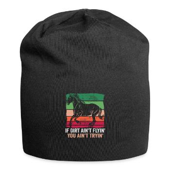 Design équestre et équestre pour les amoureux des chevaux - Bonnet en jersey - noir - Devant