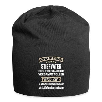 Toller Stiefvater Bonuspapa Stolzer Stiefpapa - Jersey-Beanie - Schwarz - Vorne