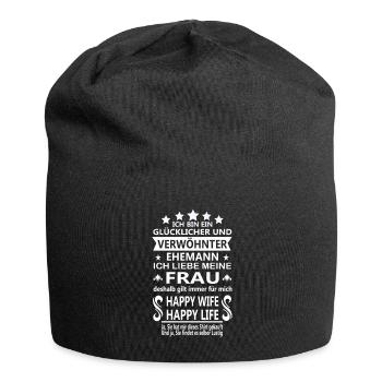 Verwöhnter Ehemann Glücklicher Wunderbarer Mann - Jersey-Beanie - Schwarz - Vorne