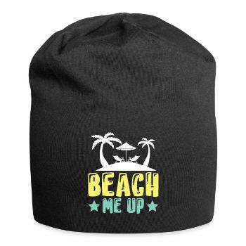 Beach Me Up - Funny Beach Quote - Jersey Beanie - black - Front