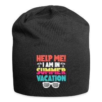 Help me I'm on summer vacation - Jersey Beanie - black - Front