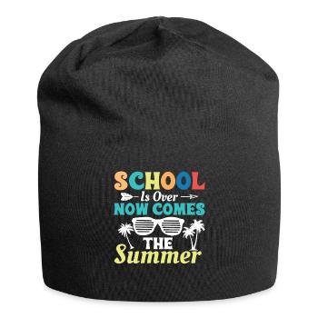 Die Schule Ist Jetzt Vorbei Jetzt Kommt Der Sommer - Jersey-Beanie - Schwarz - Vorne