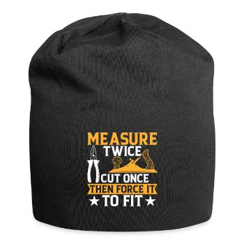 Drôle de dicton DIY - Bonnet en jersey - noir - Devant