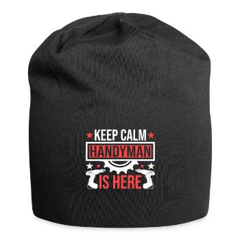 Bleib Ruhig Der Handwerker Ist Da - Hausarbeiter - Jersey-Beanie - Schwarz - Vorne