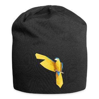 Blue Ara Low Poly - Jersey Beanie - black - Front
