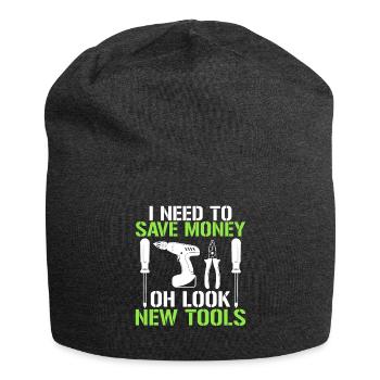 Ich Muss Geld Sparen Oh Schau Mal Neues Werkzeug - Jersey-Beanie - Anthrazit - Vorne