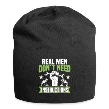 Real men don't need guidance - DIY enthusiasts - Jersey Beanie - black - Front