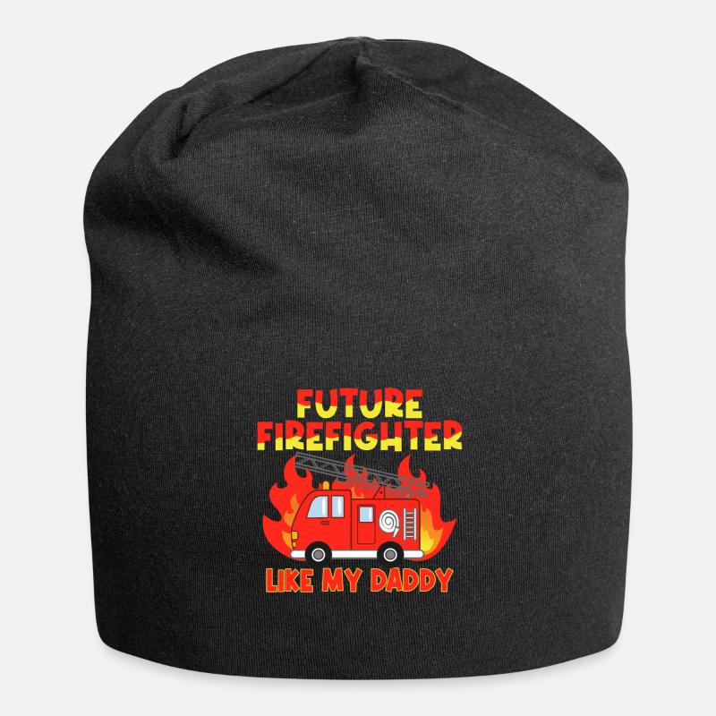 Future firefighter like my father - Jersey Beanie - black
