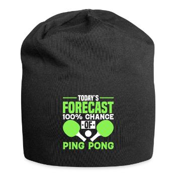 Die Heutige Prognose 100 Chance Auf Ping Pong - Jersey-Beanie - Schwarz - Vorne