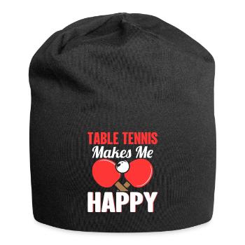 Le tennis de table me rend heureux - Ping Pong - Bonnet en jersey - noir - Devant