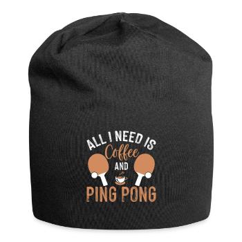 All I need is coffee and table tennis - Jersey Beanie - black - Front