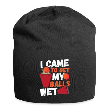 Bier Pong Bier Party Team-Spieler Ping-Pong - Jersey-Beanie - Schwarz - Vorne