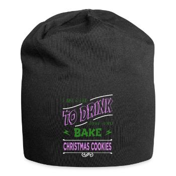 present balanced diet beard gang winemaker teach - Jersey Beanie - black - Front