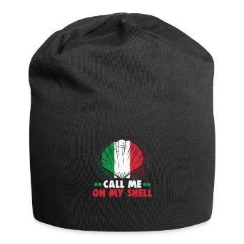 Italien Strandurlaub am Meer Design Strandmotiv - Jersey-Beanie - Schwarz - Vorne