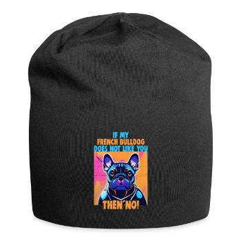 Chiens Français Bulldog Amateurs de chiens - Bonnet en jersey - noir - Devant