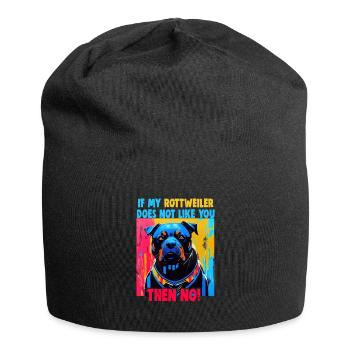 Hunde Rottweiler Hundeliebhaber - Jersey-Beanie - Schwarz - Vorne
