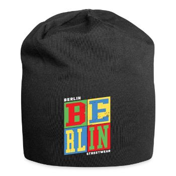 Berlin Allemagne Ville colorée Skyline Accueil - Bonnet en jersey - noir - Devant