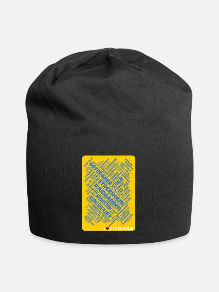 Stockholm - Jersey-Beanie - Schwarz
