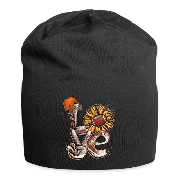 Love American Football Player - Jersey Beanie - black - Front