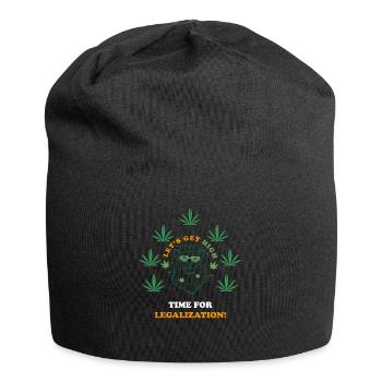 Cannabis. Cannabis. Dicton. Idée cadeau.Légalisation - Bonnet en jersey - noir - Devant