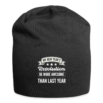 Ma résolution du Nouvel An Réveillon du Nouvel An - Bonnet en jersey - noir - Devant