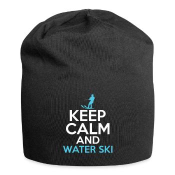 Stay calm and water ski - Jersey Beanie - black - Front