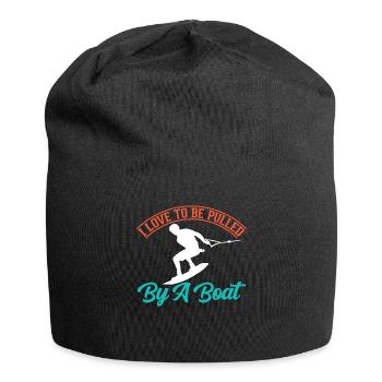 Ich Liebe Es Von Einem Boot Gezogen Zu Werden - Jersey-Beanie - Schwarz - Vorne