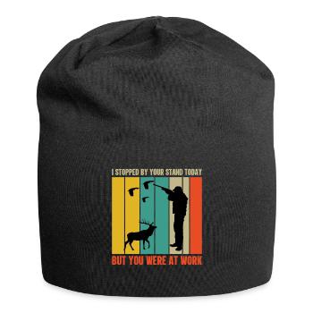 Ich War Heute An Ihrem Stand Aber Sie Waren - Jersey-Beanie - Schwarz - Vorne