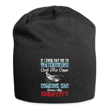 Quand je dis non au ski nautique, les flics appellent - Bonnet en jersey - noir - Devant